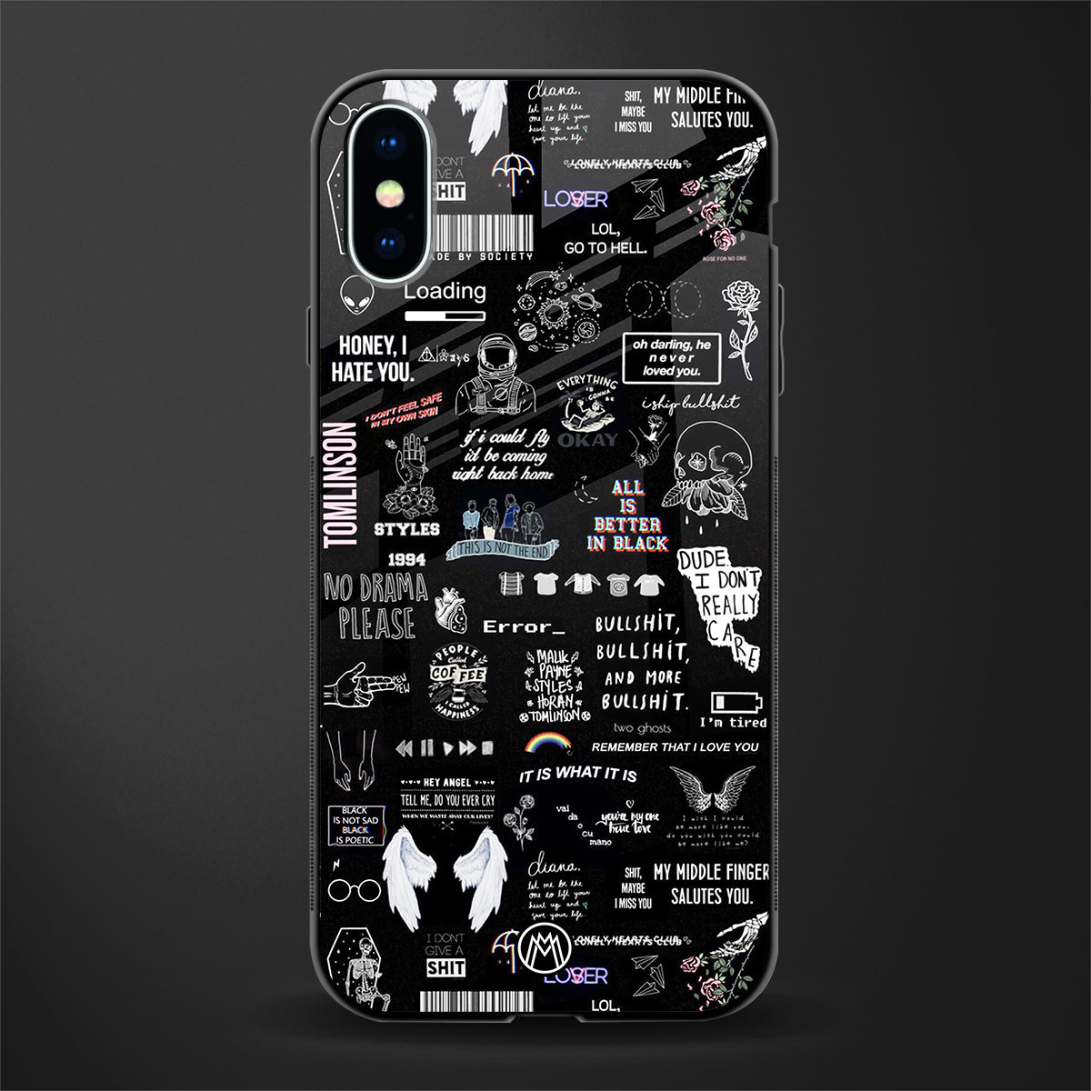 all is better in black glass case for iphone xs image