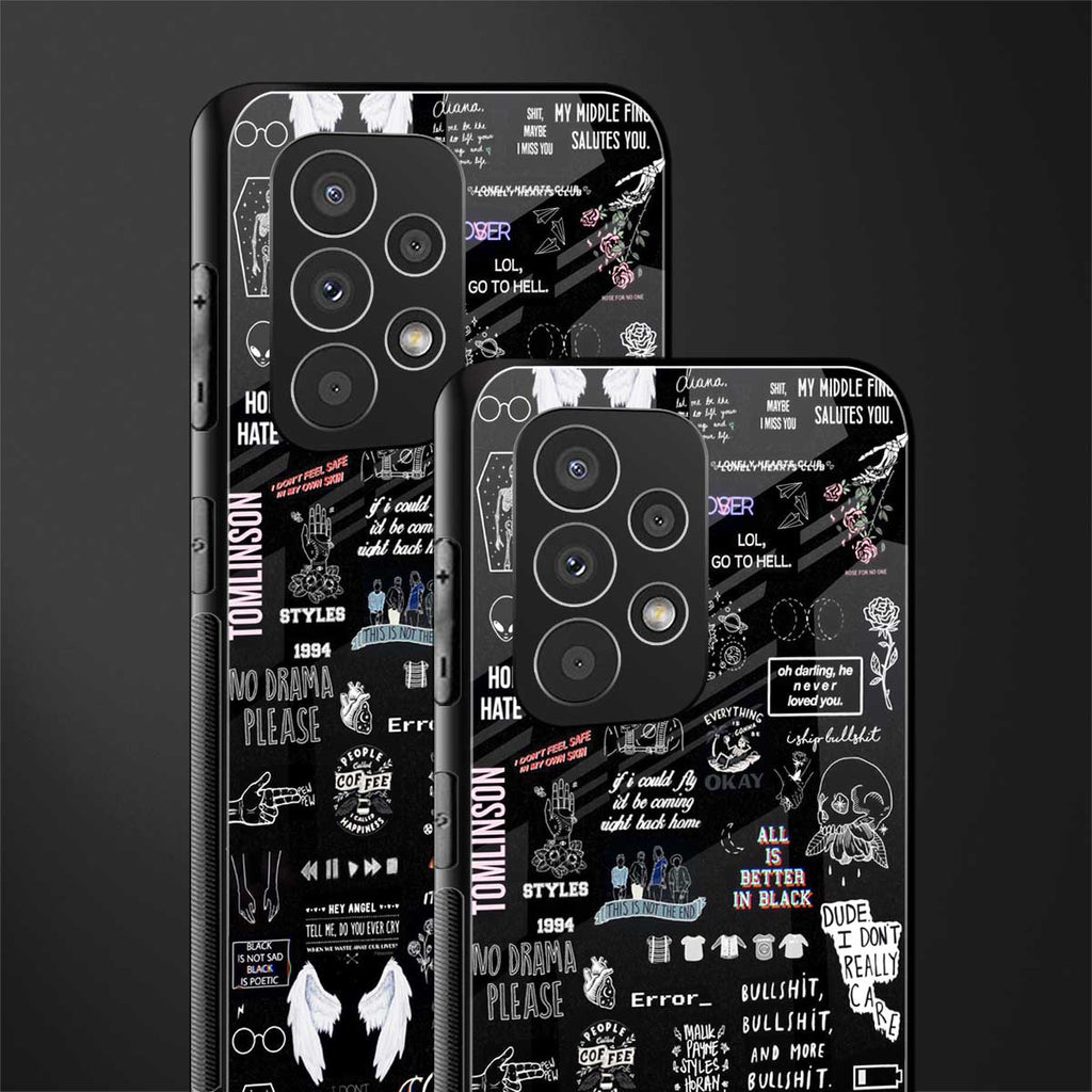 all is better in black back phone cover | glass case for samsung galaxy a73 5g