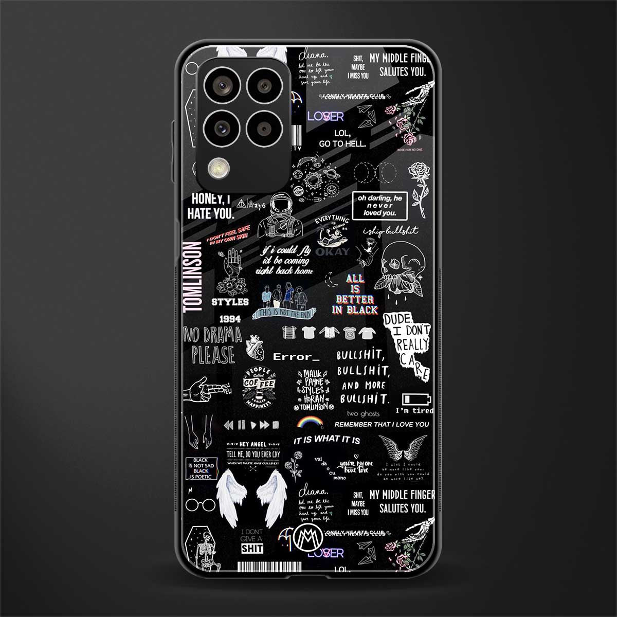 all is better in black back phone cover | glass case for samsung galaxy m33 5g