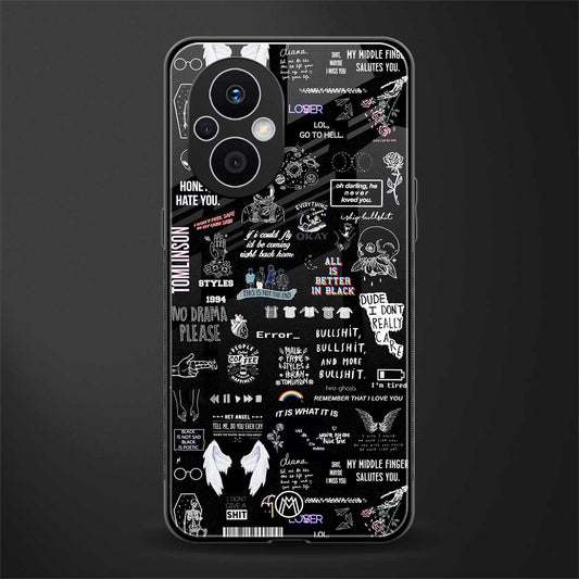all is better in black back phone cover | glass case for oppo f21 pro 5g