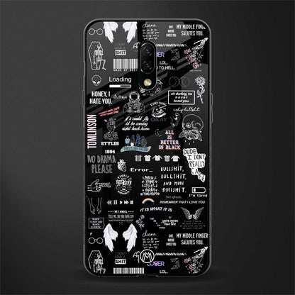 all is better in black glass case for oneplus 7 image