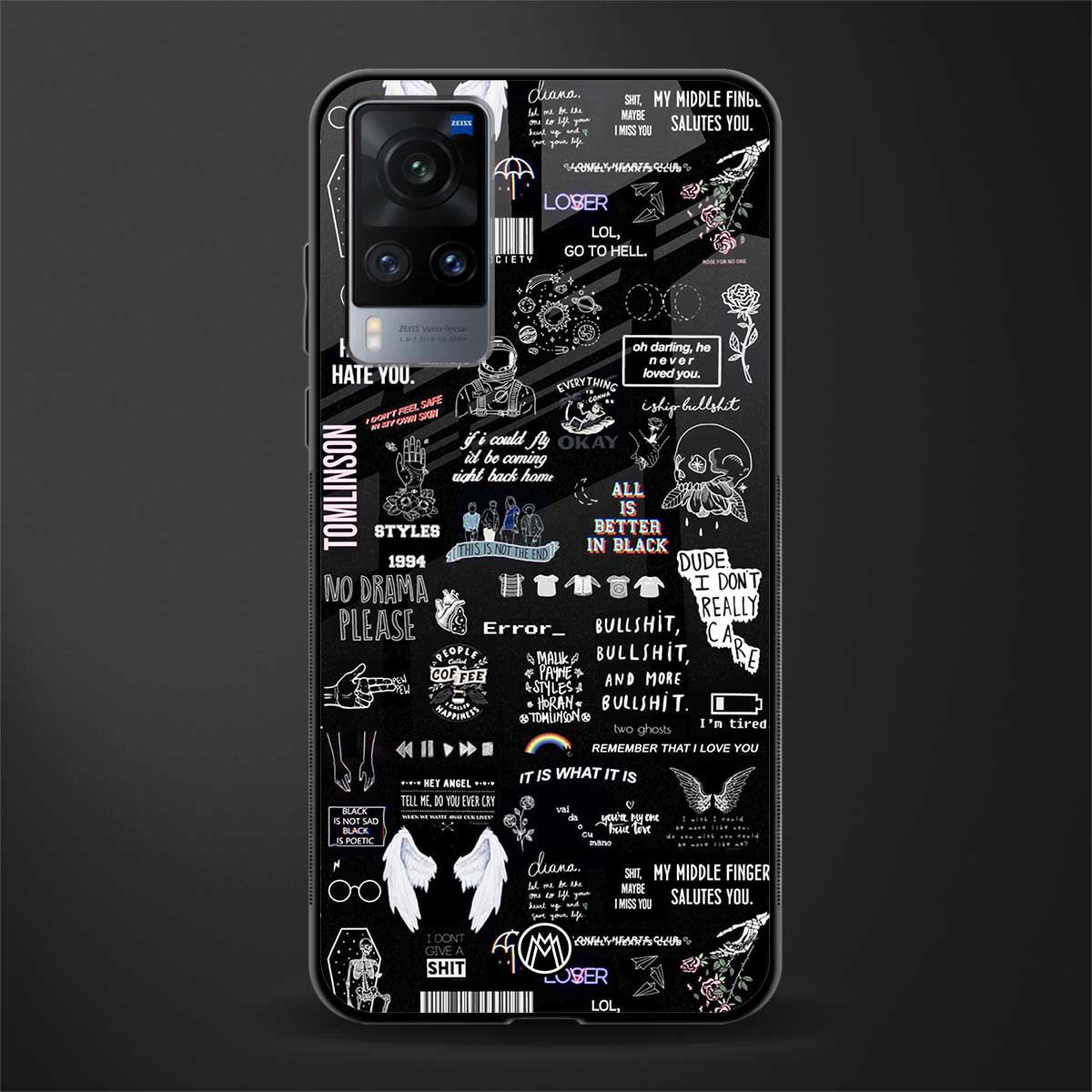 all is better in black glass case for vivo x60 image