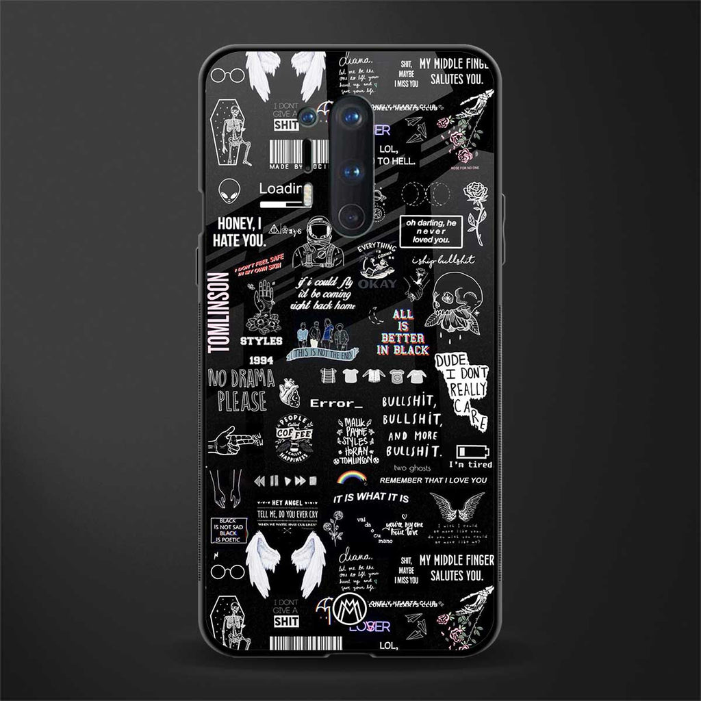all is better in black glass case for oneplus 8 pro image