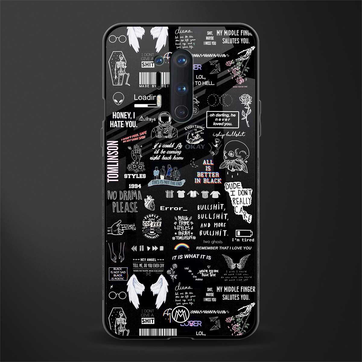 all is better in black glass case for oneplus 8 pro image