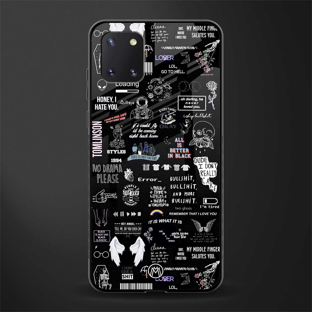 all is better in black glass case for samsung a81 image