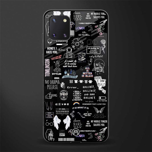 all is better in black glass case for samsung a81 image