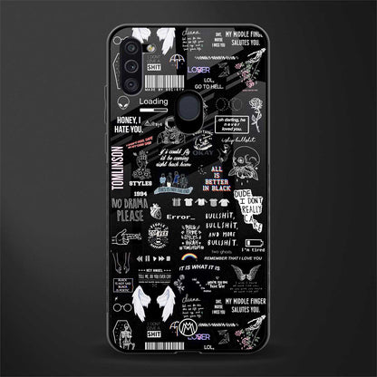 all is better in black glass case for samsung galaxy m11 image