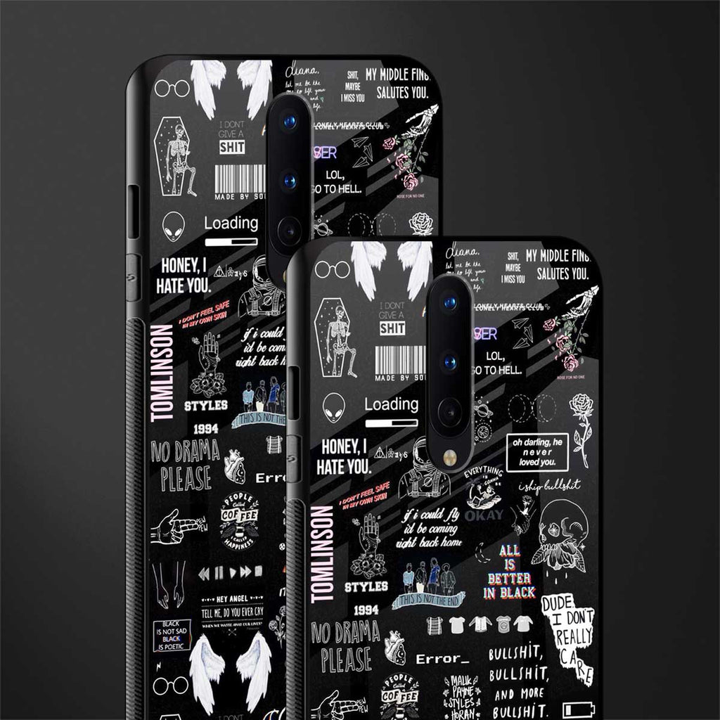 all is better in black glass case for oneplus 8 image-2