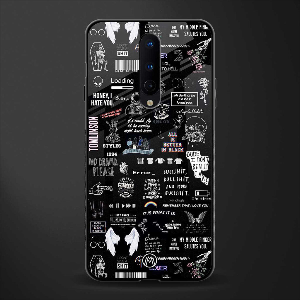 all is better in black glass case for oneplus 8 image
