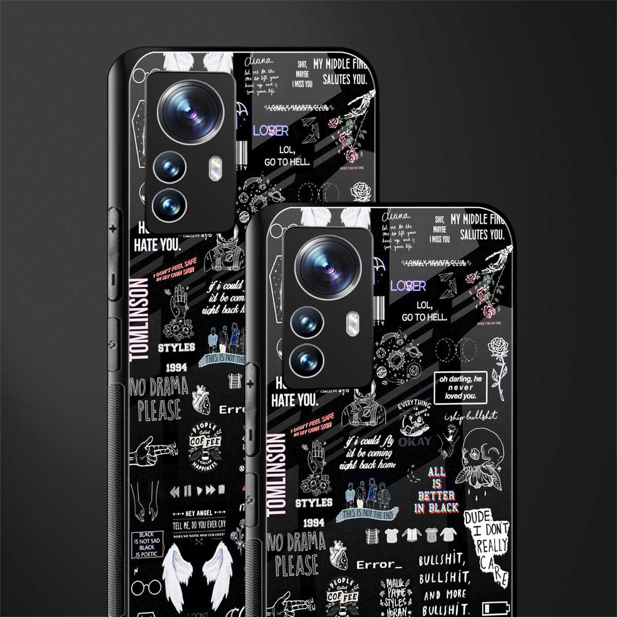 all is better in black back phone cover | glass case for xiaomi 12 pro