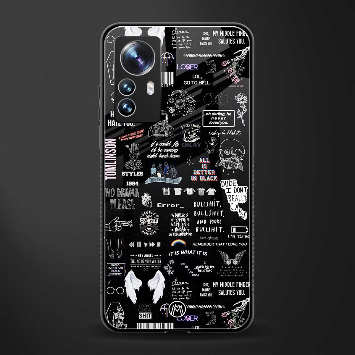 all is better in black back phone cover | glass case for xiaomi 12 pro