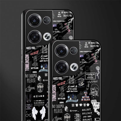 all is better in black back phone cover | glass case for oppo reno 8