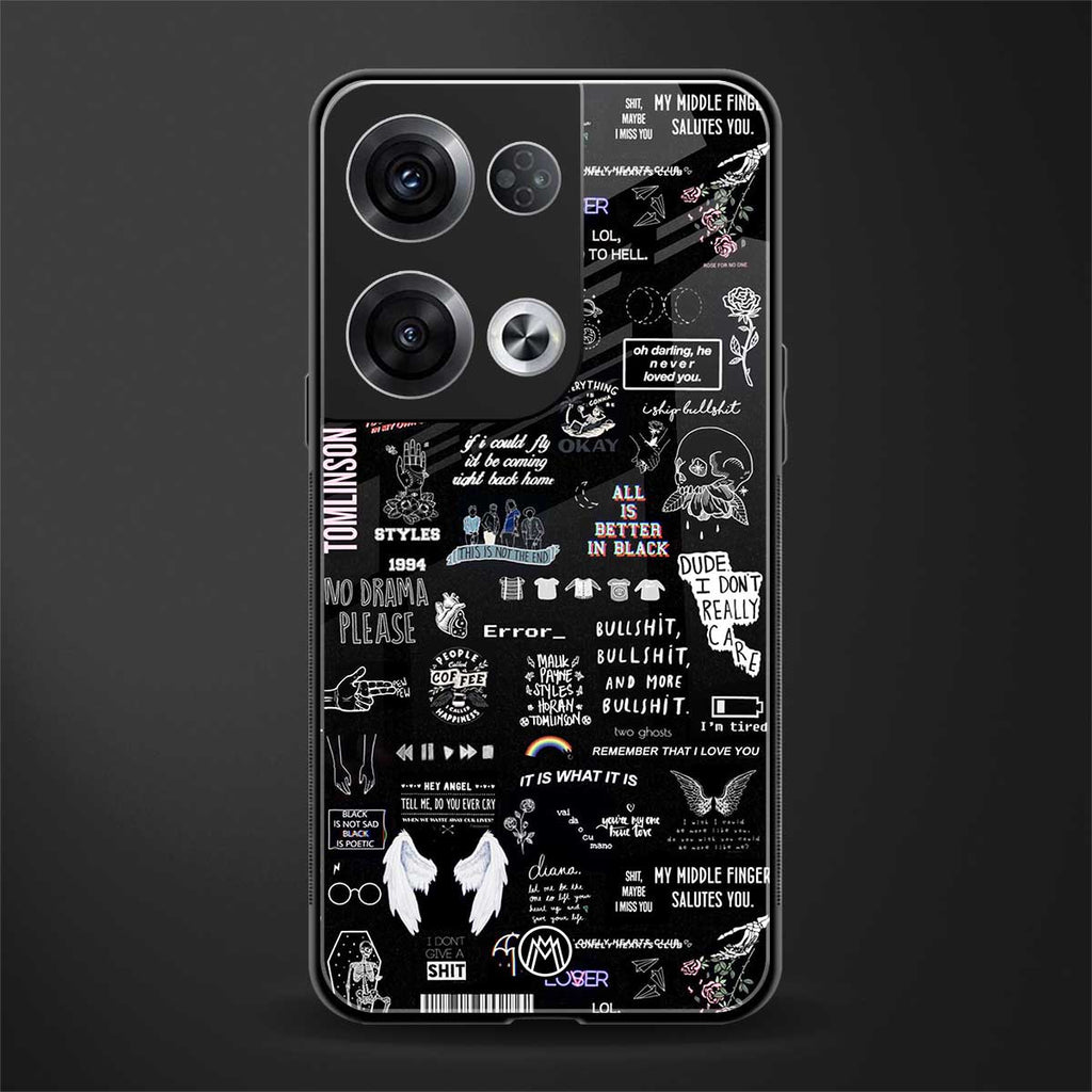 all is better in black back phone cover | glass case for oppo reno 8