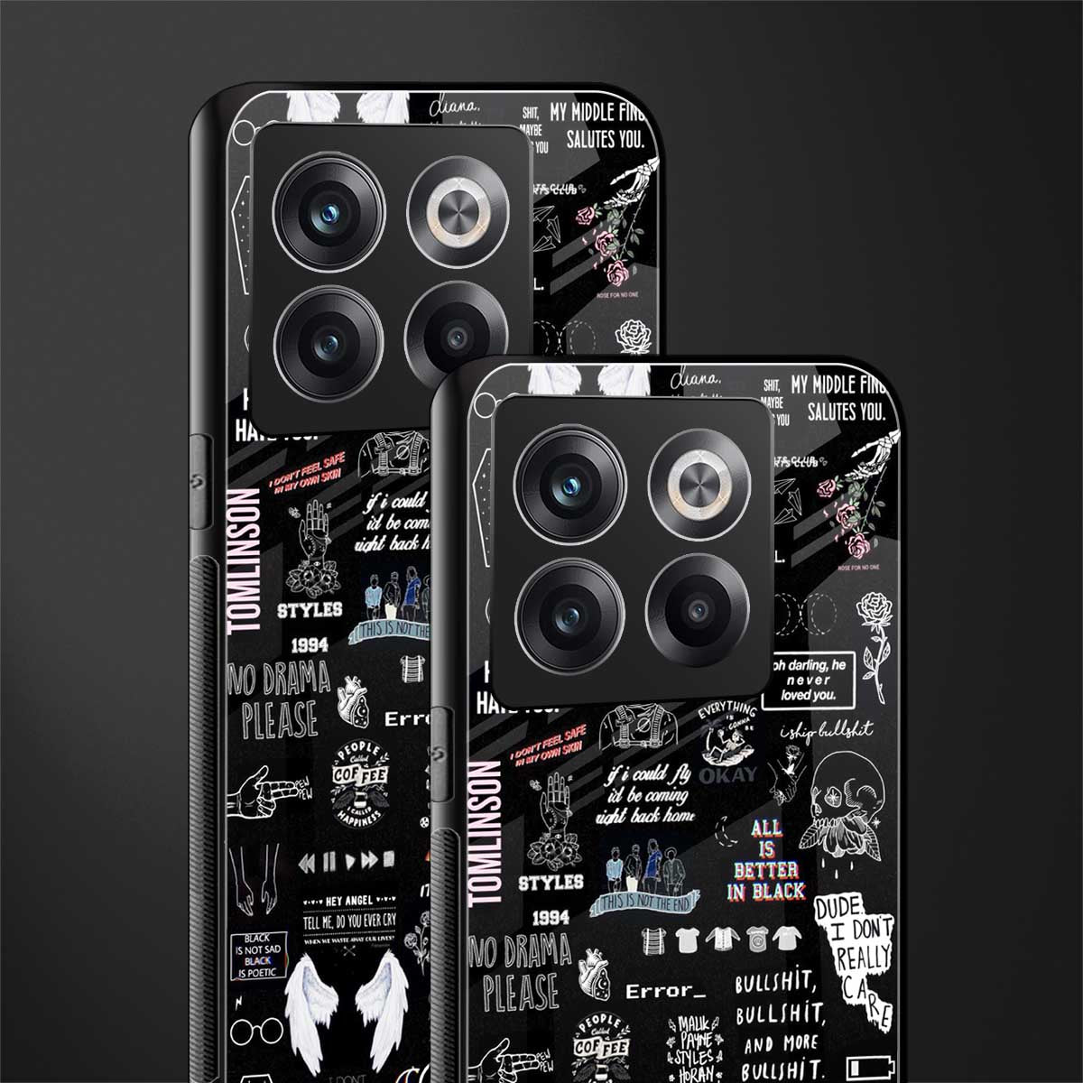 all is better in black back phone cover | glass case for oneplus 10t
