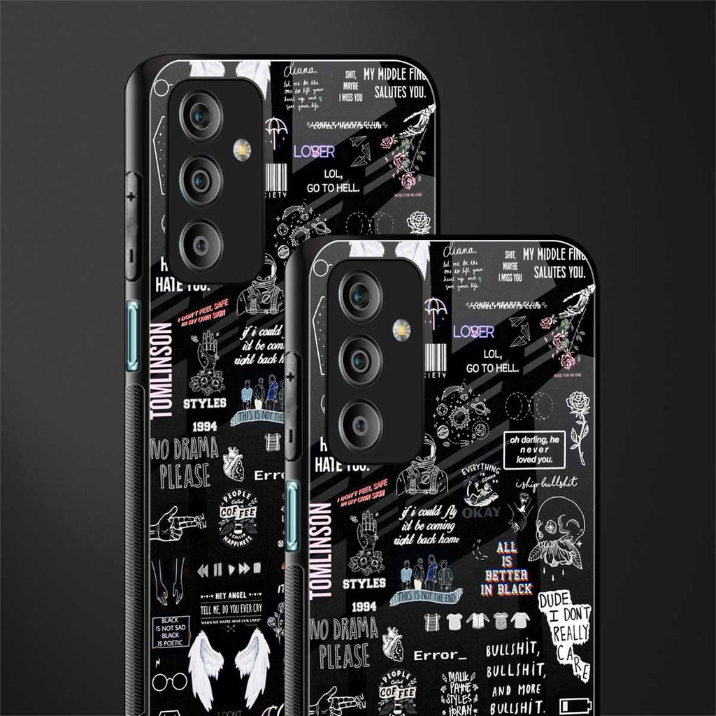 all is better in black back phone cover | glass case for samsung galaxy f23 5g