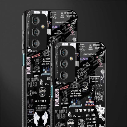 all is better in black back phone cover | glass case for samsung galaxy f23 5g