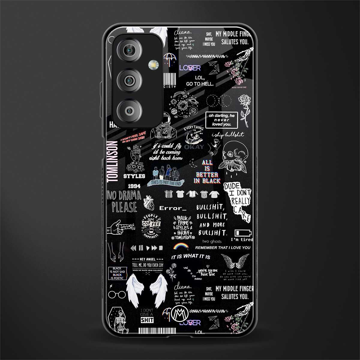 all is better in black back phone cover | glass case for samsung galaxy f23 5g