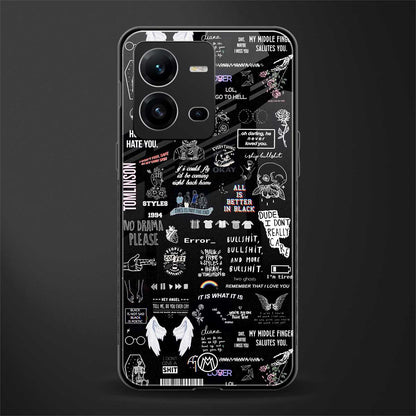 all is better in black back phone cover | glass case for vivo v25-5g