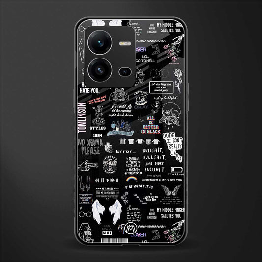 all is better in black back phone cover | glass case for vivo v25-5g