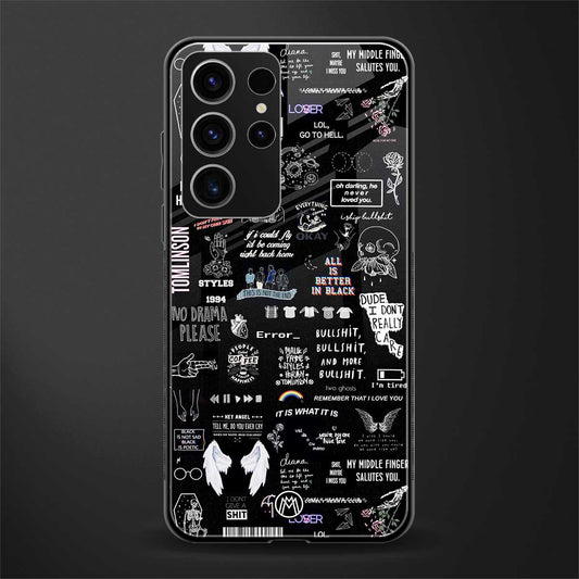 all is better in black glass case for phone case | glass case for samsung galaxy s23 ultra