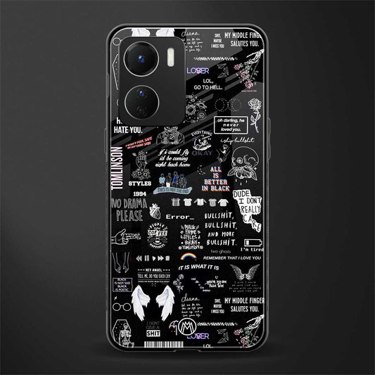 all is better in black back phone cover | glass case for vivo y16