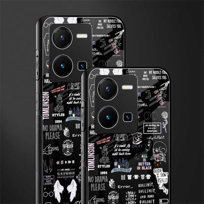 all is better in black back phone cover | glass case for vivo y35 4g