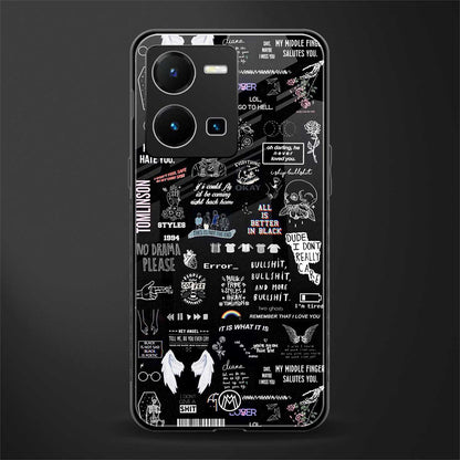 all is better in black back phone cover | glass case for vivo y35 4g
