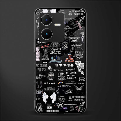 all is better in black back phone cover | glass case for vivo y22