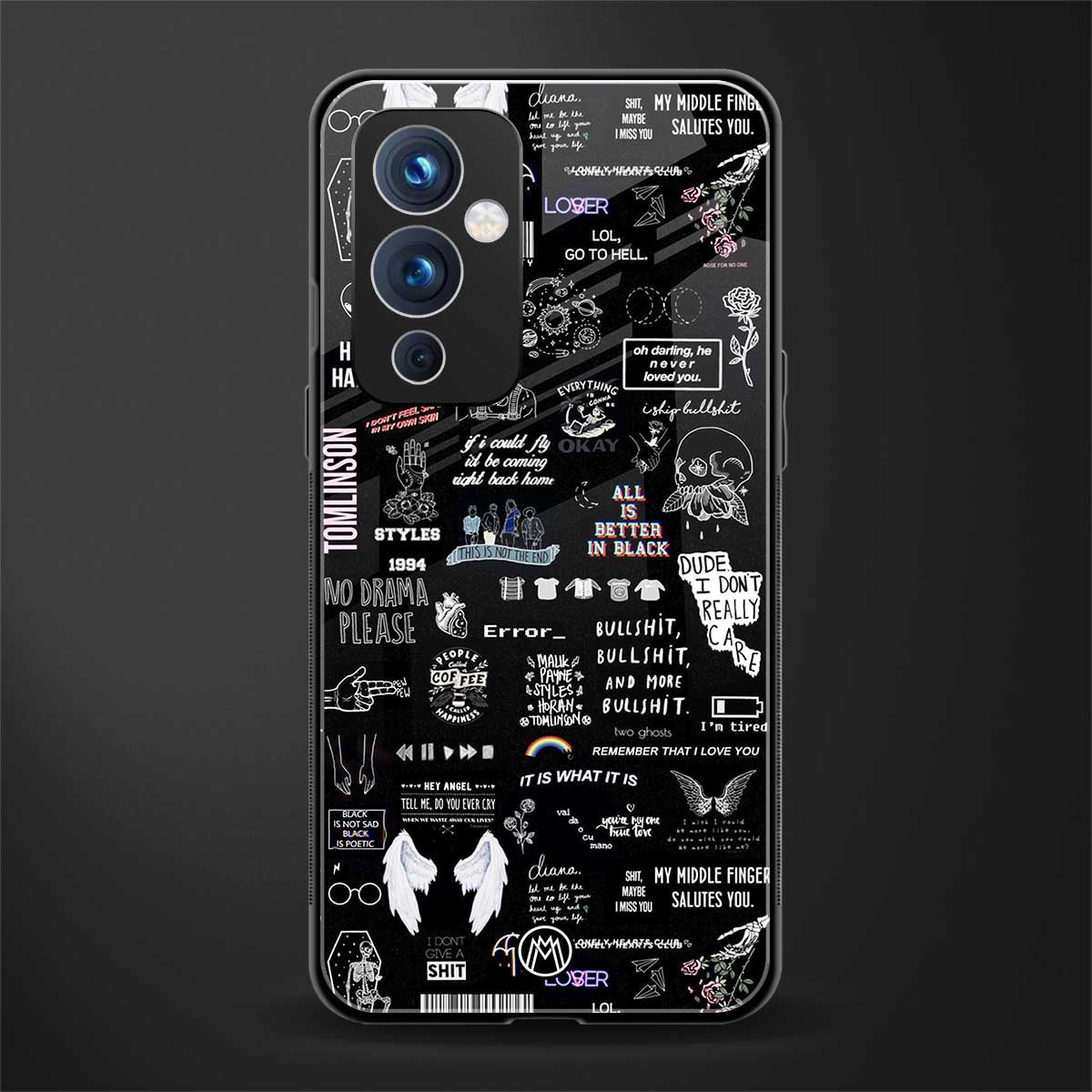 all is better in black back phone cover | glass case for oneplus 9