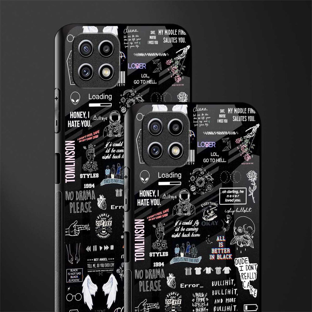 all is better in black back phone cover | glass case for samsung galaxy f42