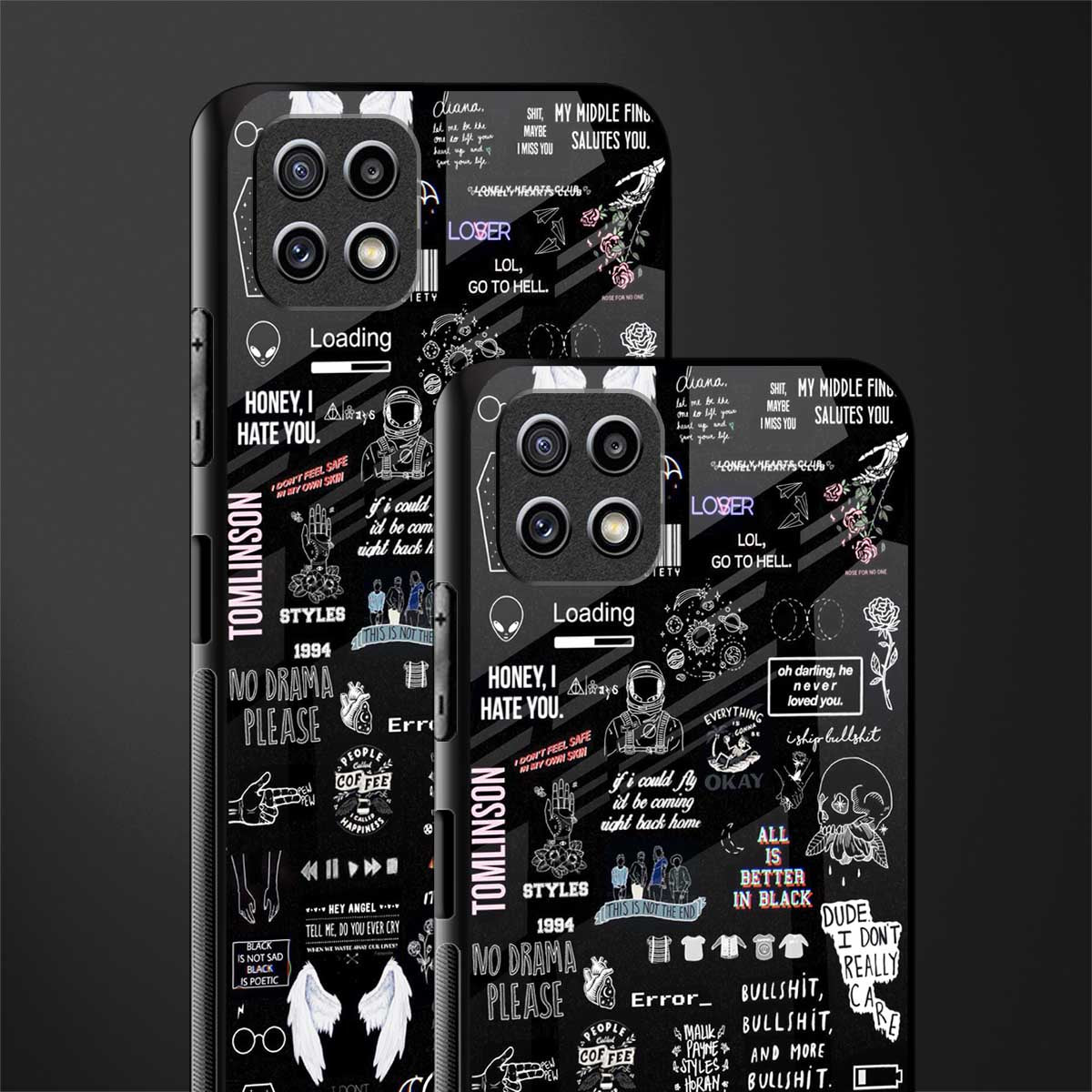 all is better in black back phone cover | glass case for samsung galaxy f42