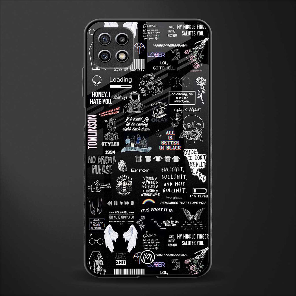 all is better in black back phone cover | glass case for samsung galaxy f42