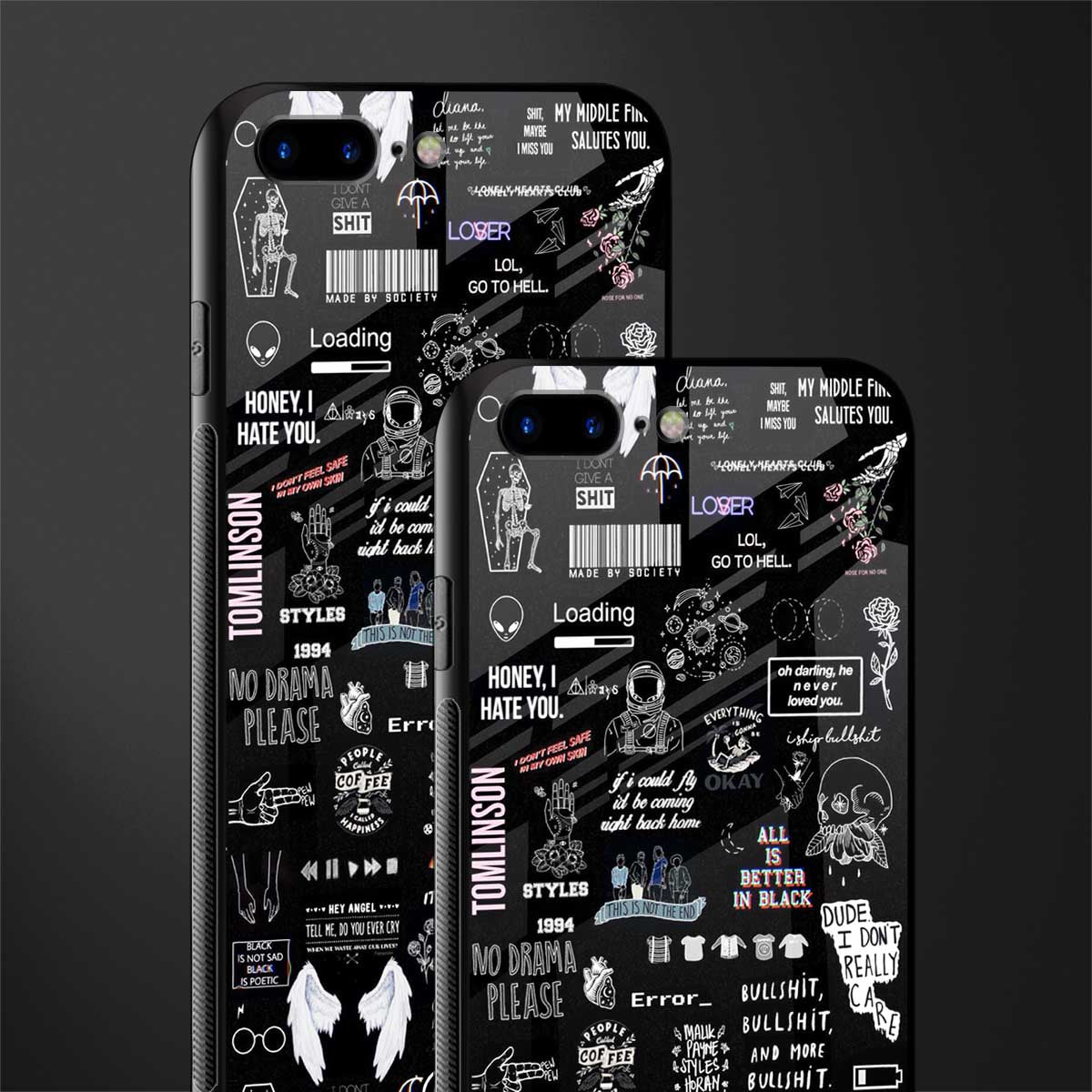 all is better in black glass case for iphone 8 plus image-2