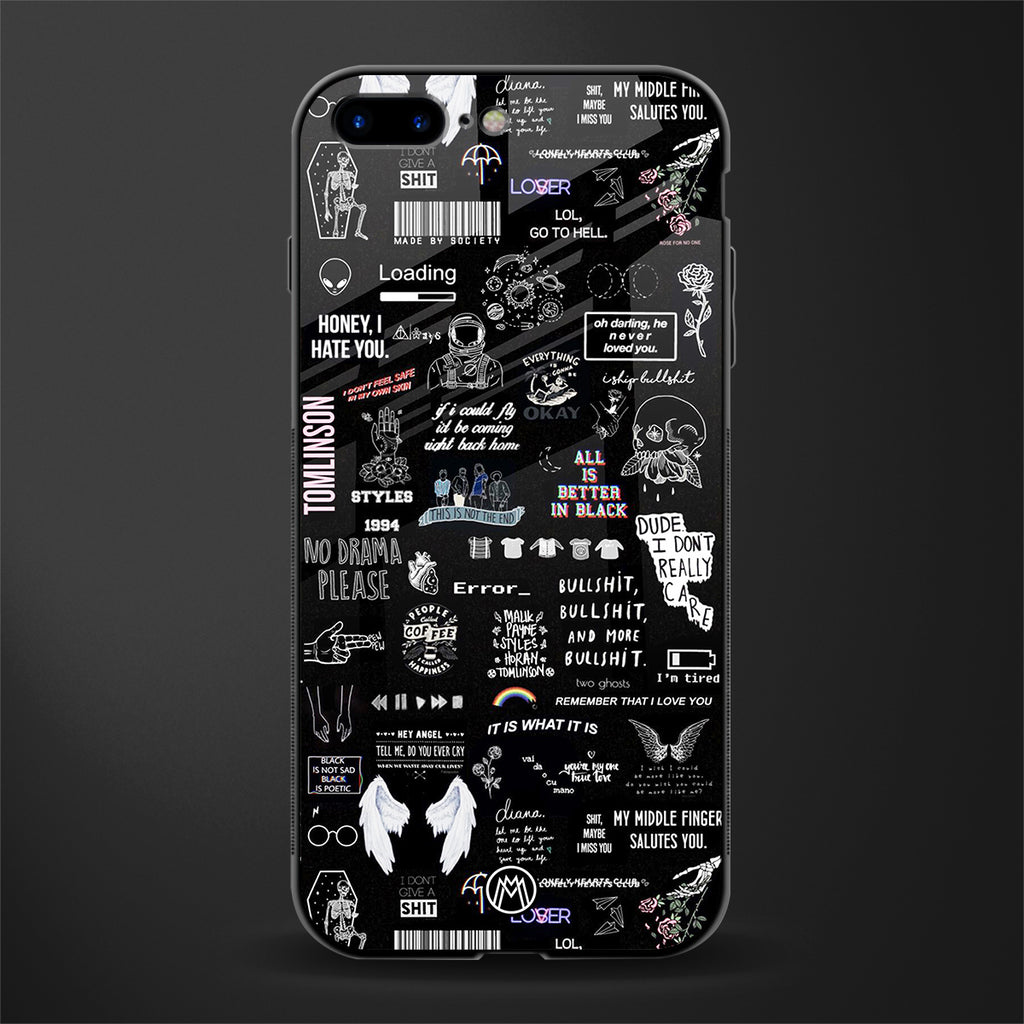 all is better in black glass case for iphone 7 plus image