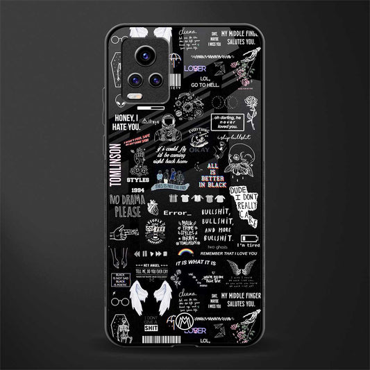 all is better in black back phone cover | glass case for vivo v21e 4g