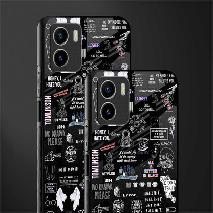 all is better in black back phone cover | glass case for vivo y72