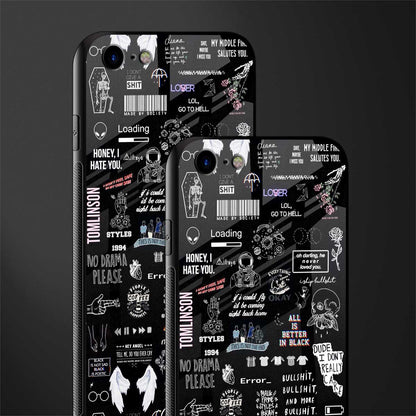 all is better in black glass case for iphone se 2020 image-2