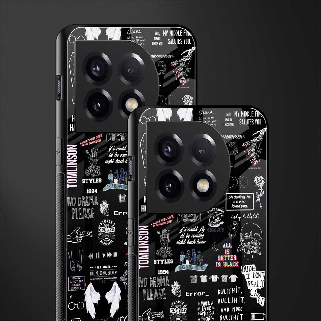 all is better in black back phone cover | glass case for oneplus 11