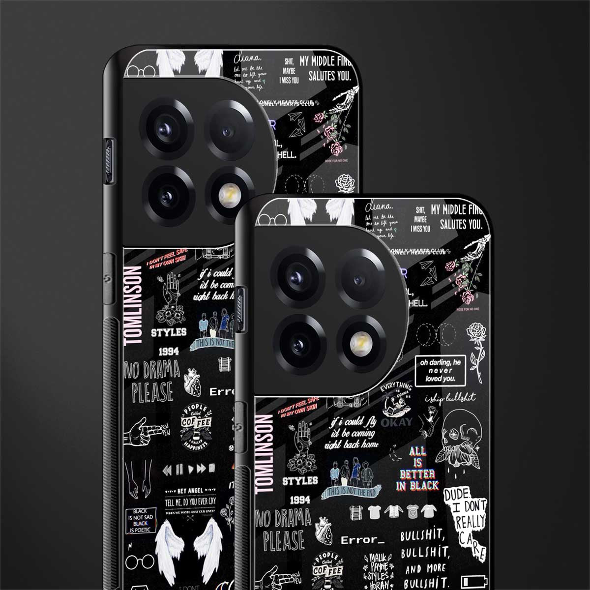 all is better in black back phone cover | glass case for oneplus 11r
