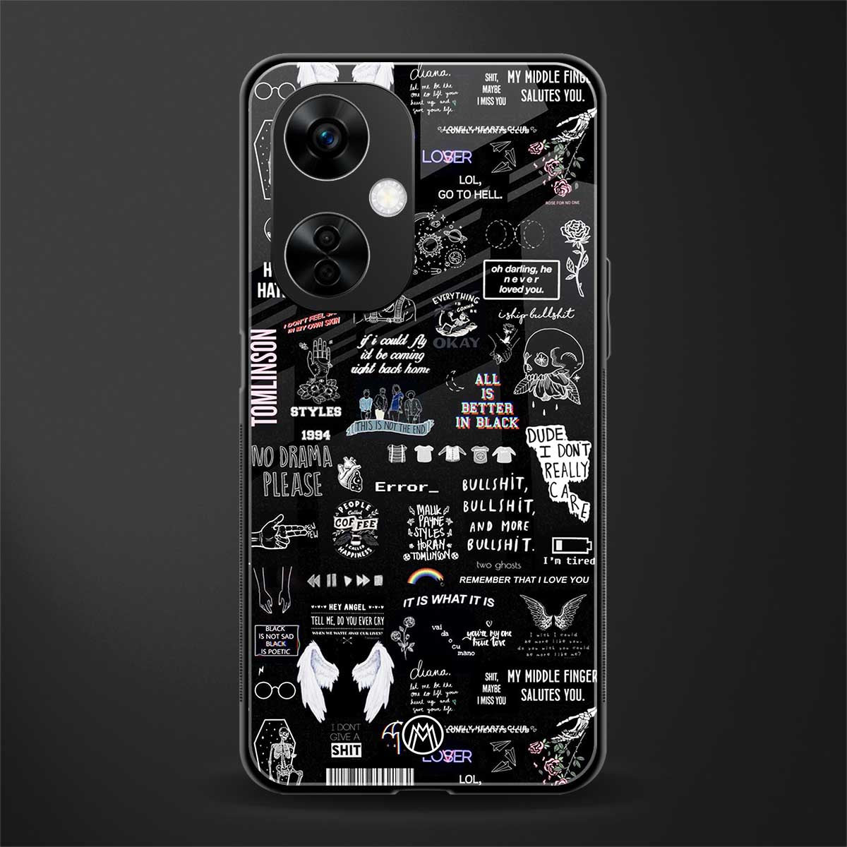 all is better in black back phone cover | glass case for oneplus nord ce 3 lite