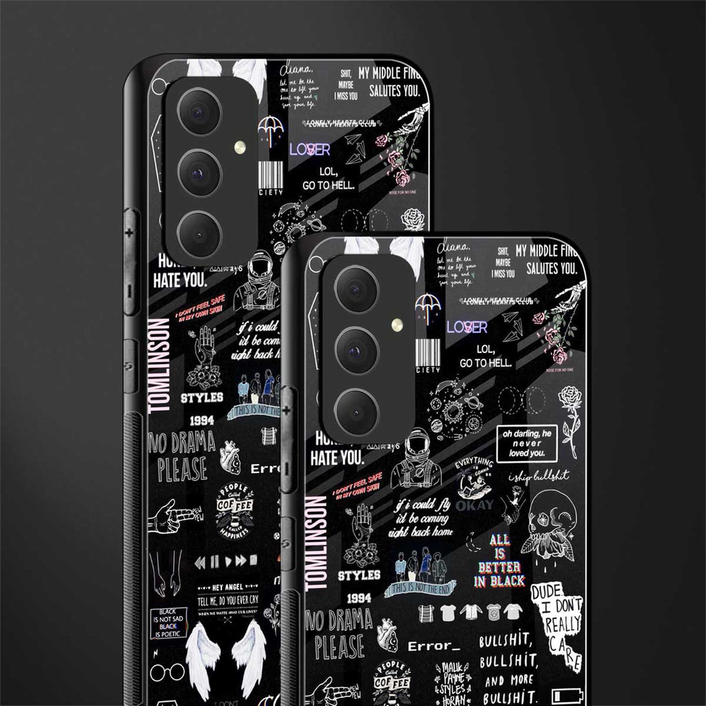 all is better in black back phone cover | glass case for samsung galaxy a54 5g