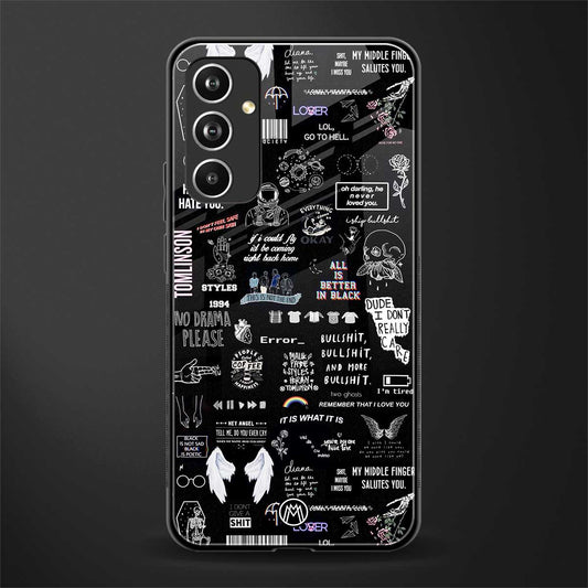 all is better in black back phone cover | glass case for samsung galaxy a54 5g