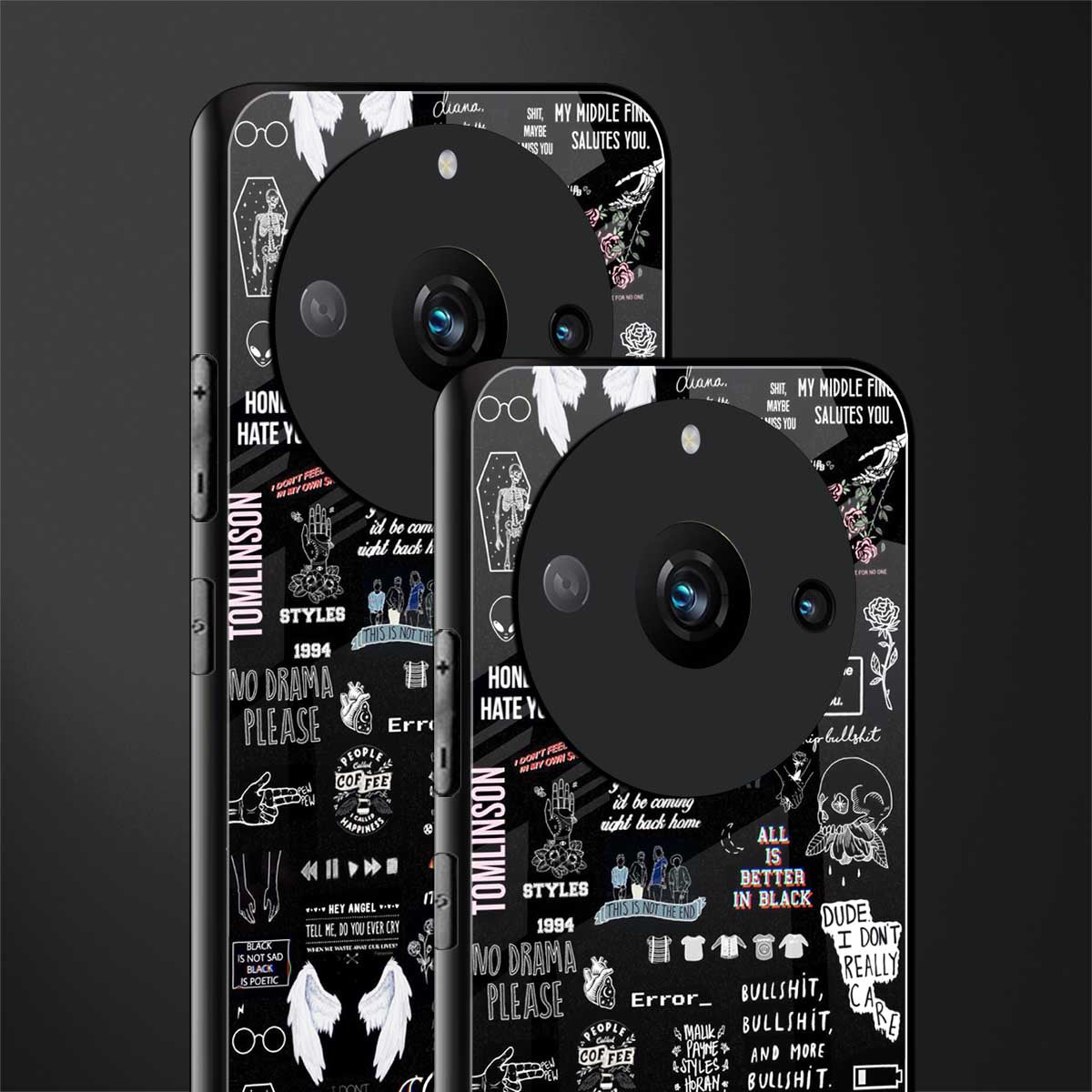all is better in black back phone cover | glass case for realme 11 pro 5g