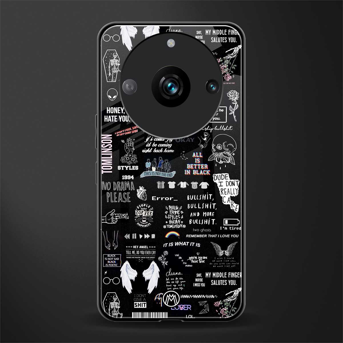 all is better in black back phone cover | glass case for realme 11 pro 5g