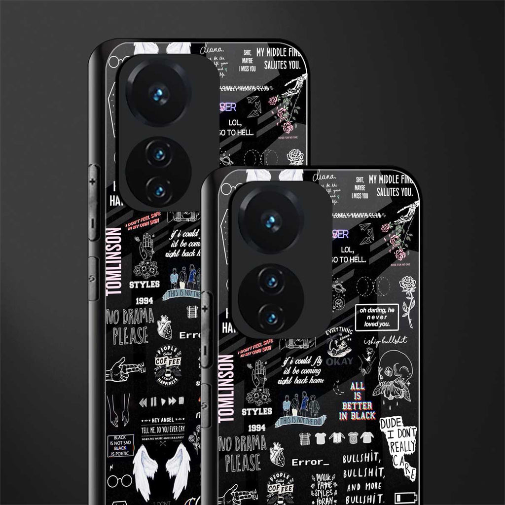 all is better in black back phone cover | glass case for vivo t1 44w 4g