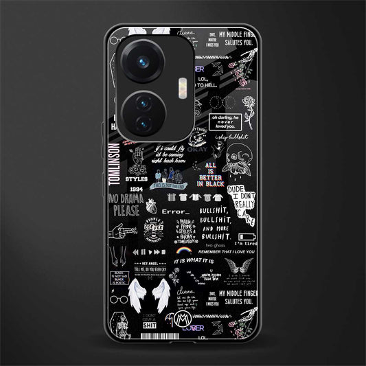 all is better in black back phone cover | glass case for vivo t1 44w 4g