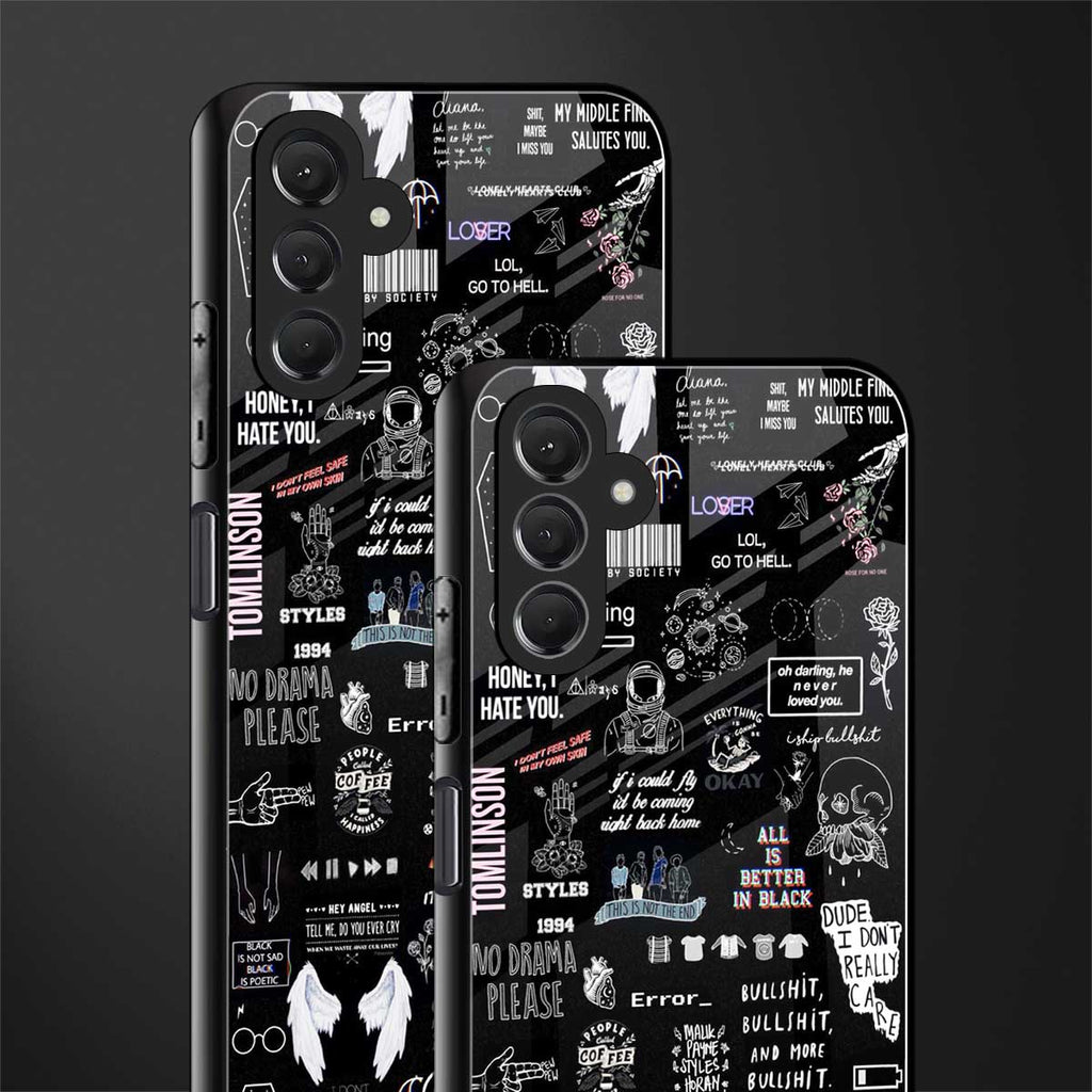 all is better in black back phone cover | glass case for samsun galaxy a24 4g