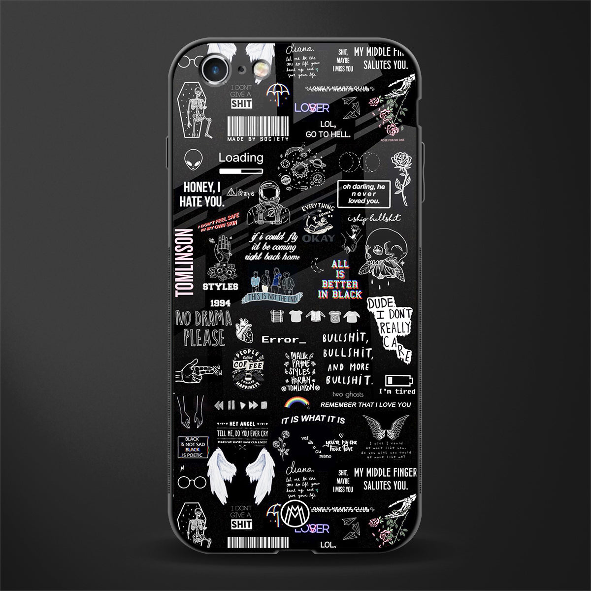 all is better in black glass case for iphone 6s plus image