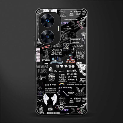 all is better in black back phone cover | glass case for realme c55