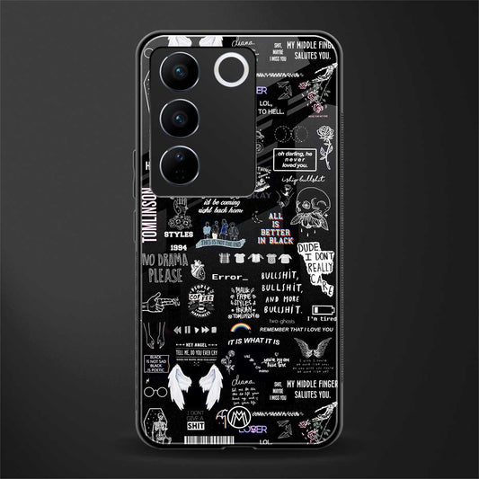 all is better in black back phone cover | glass case for vivo v27 pro 5g